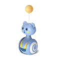 Cat Bumbler Feather Toy - Interactive Rotating Ball with Wand Teaser