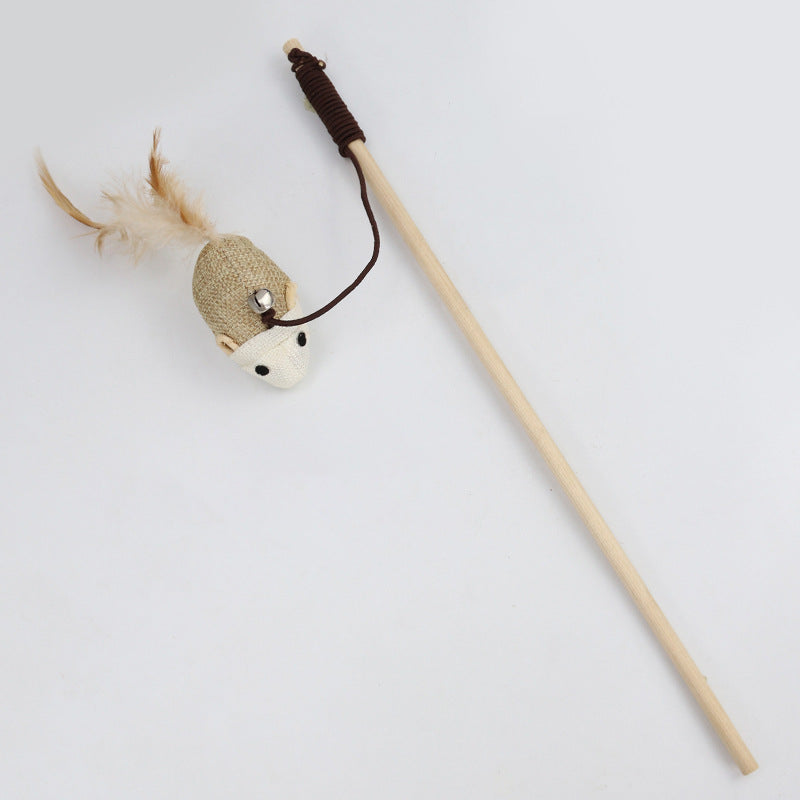 Retractable Feather Bell Cat Teaser Wand - 8 Styles