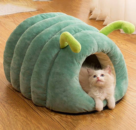 Frog Cat Cave Bed - Adorable Folding Pet Hideout for Cats & Small Dogs