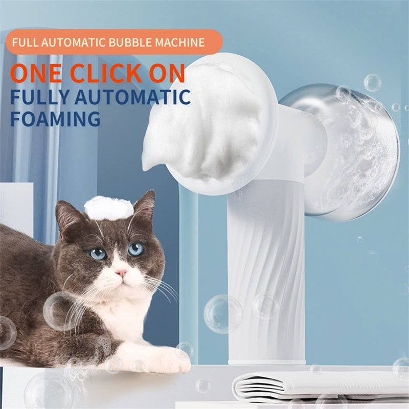 Electric Automatic Foaming Pet Bath Brush - USB Rechargeable Massage Scrubber