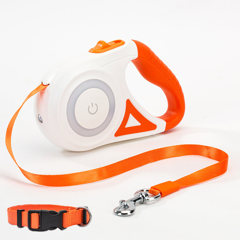 Retractable Dog Leash with LED Spotlight - Automatic Traction Rope for Small & Medium Dogs